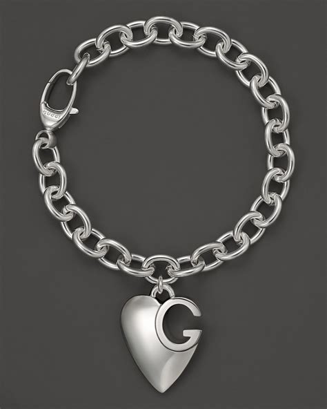 gucci silver charm bracelets for women